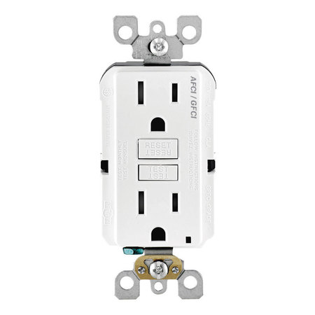 LEVITON Afci/Gfci Recptacle 125V AGTR1-0KW